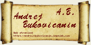 Andrej Bukovičanin vizit kartica